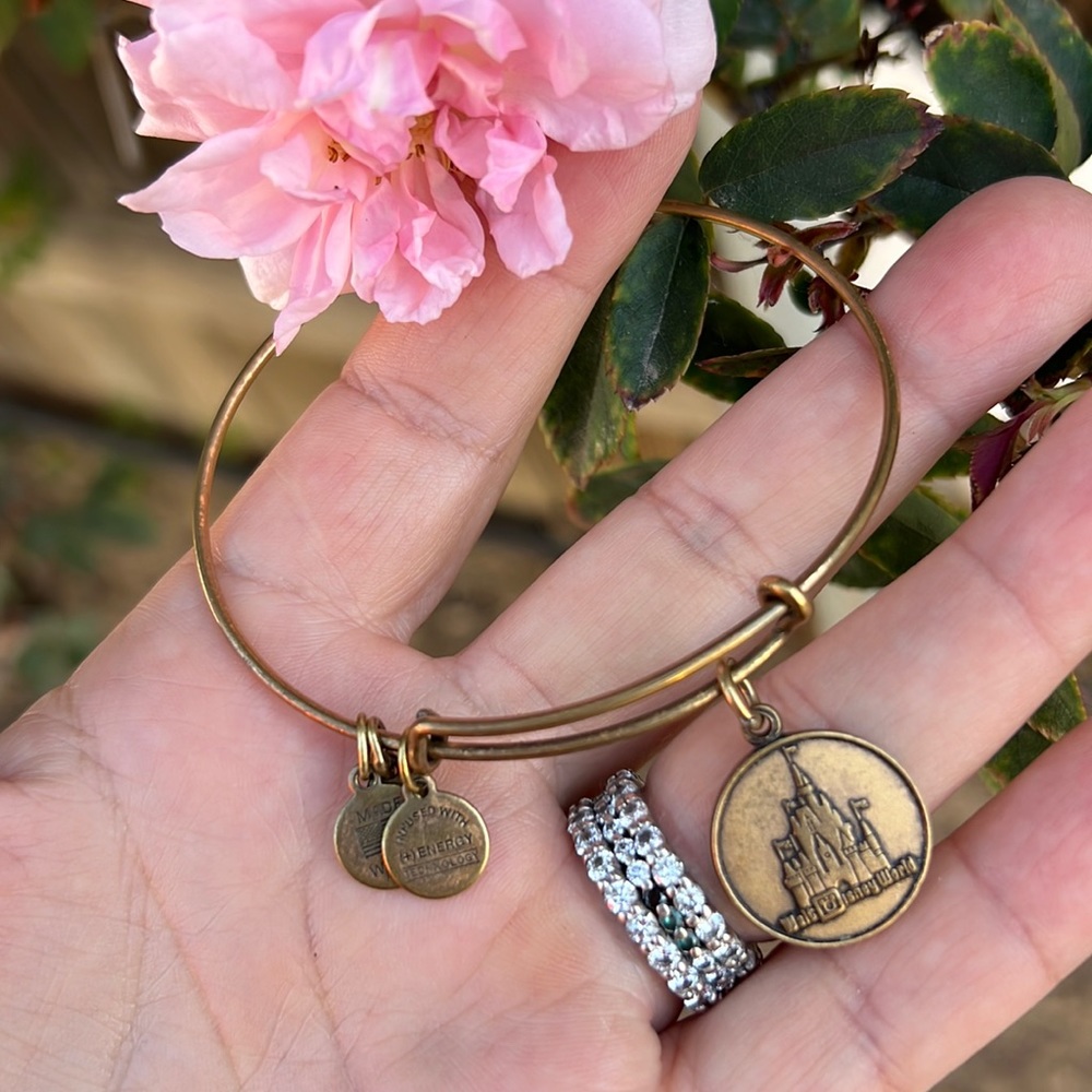Alex and Ani Walt Disney World Retired Cinderella Castle Bracelet.
